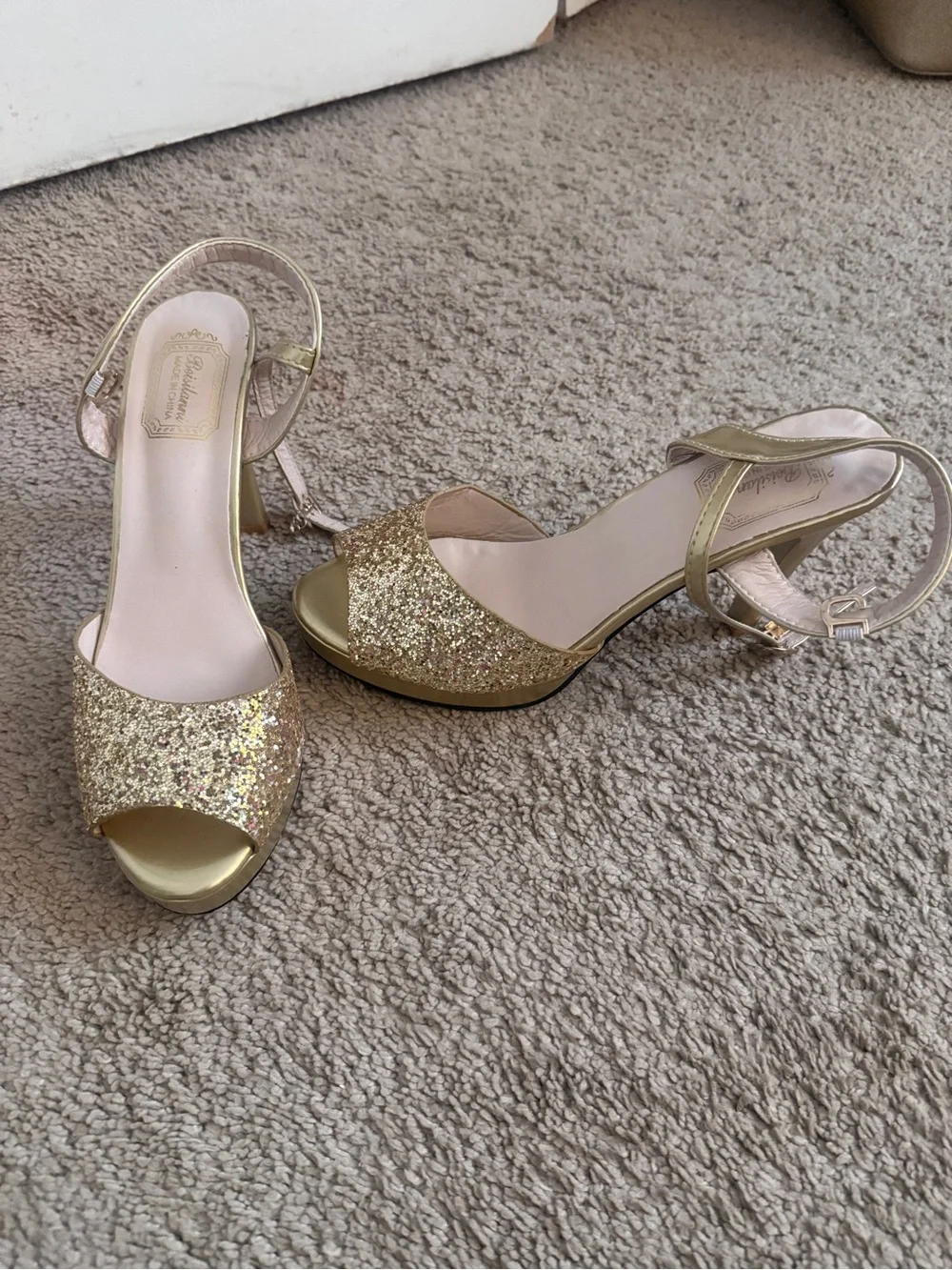 Gold Ankle-Strap Women’s Sandal